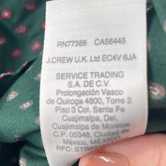 J. Crew Merchantile Flex Slim Forest Green Long Sleeve Button Down Shirt Size M - Picture 6 of 9